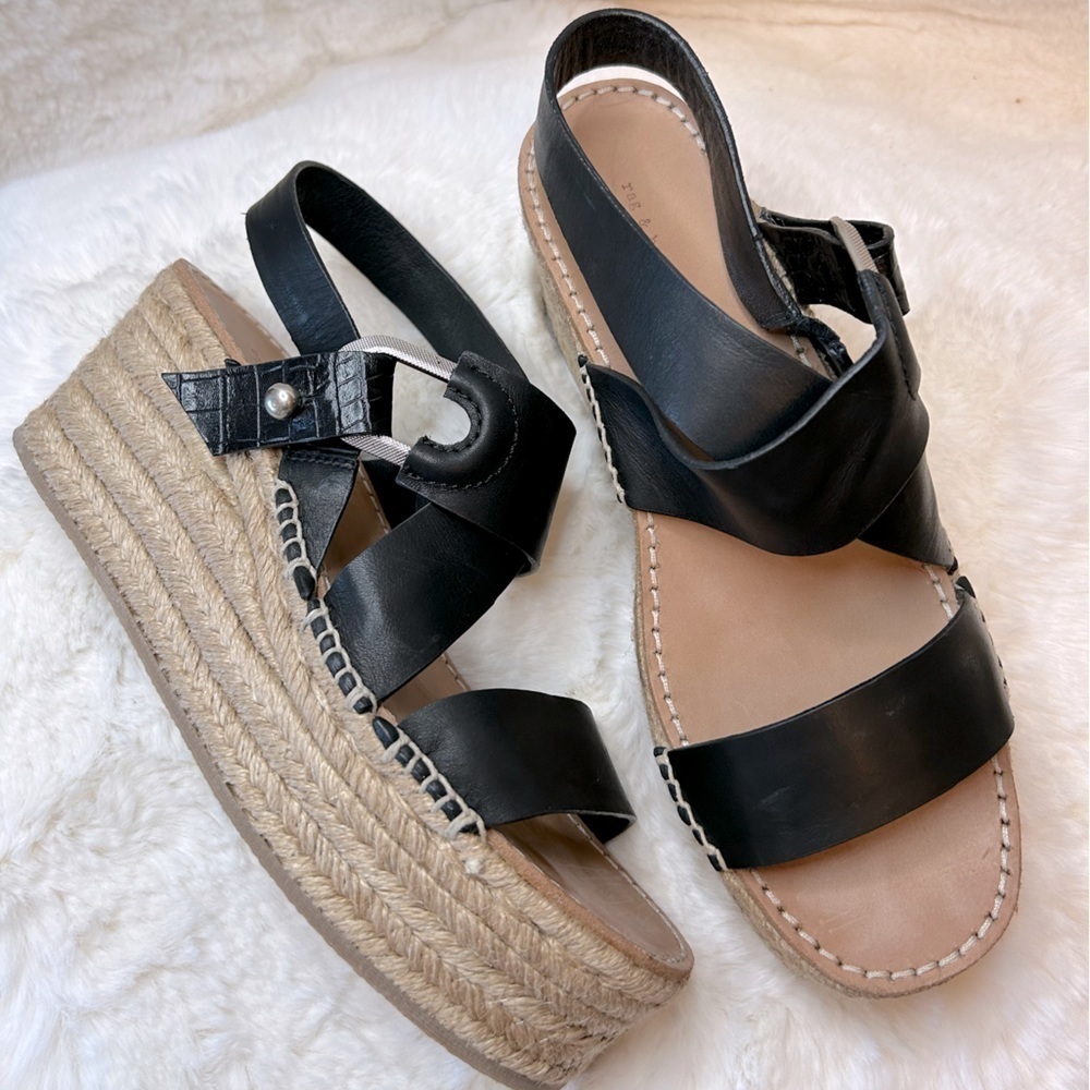 Rag & Bone August‎ Espadrille in suede upper & leather lining sandals Sz-9.5. D